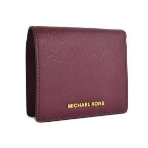 Michael Kors Jet Set Saffiano Wallet; Plum